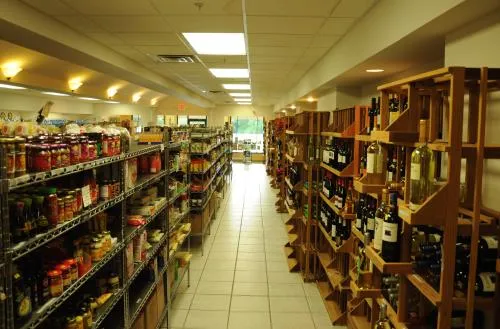 Inside Mariakakis international food market in Chapel Hill NC